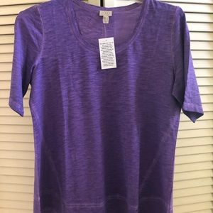 Logo by Lori Goldstein distressed cotton slub tee, new!!!